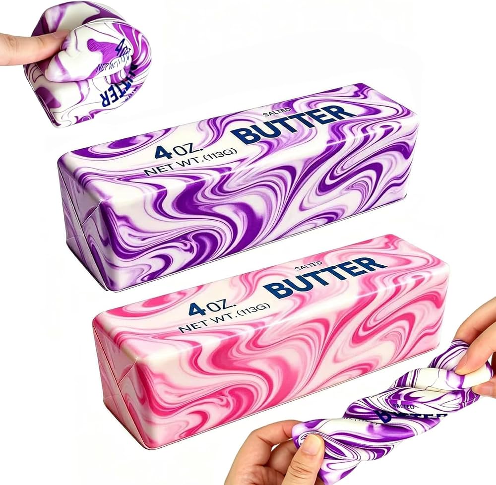 Butter Stick Squishy Marbled Multicolor