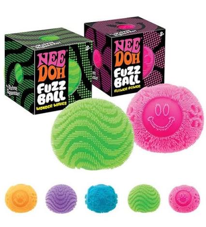 Schylling NeeDoh Fuzz Ball – Velvet Texture Sensory Toy