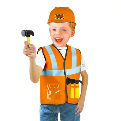 Kids Construction Worker Costume – Orange Set – source gallery 4