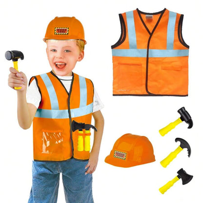 Kids Construction Worker Costume – Orange Set – source gallery 2