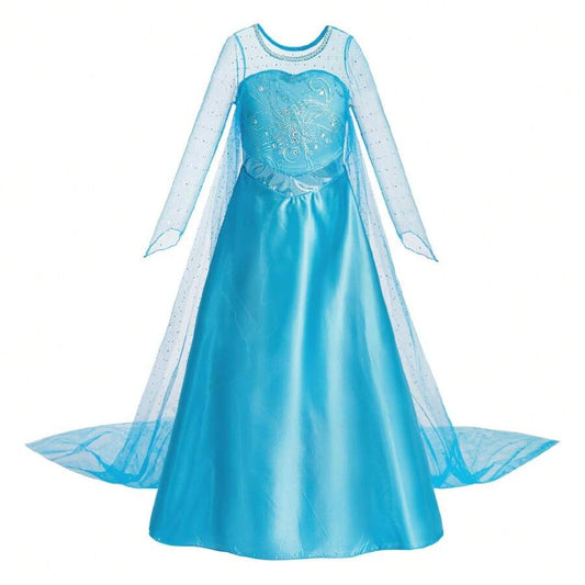Blue Long-Sleeve Princess Costume Set – source gallery 1