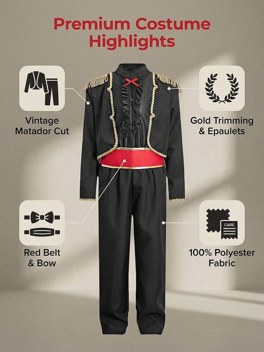 Kids Spanish Bullfighter Costume – 3-Piece Set – source gallery 8