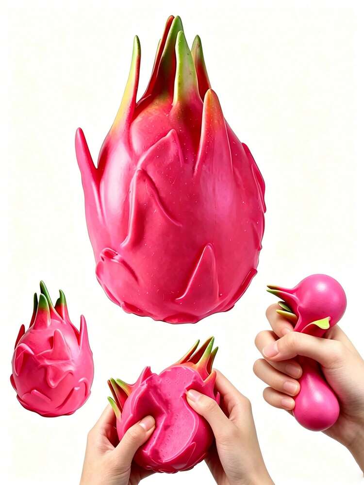 Realistic Dragon Fruit Slow-Rise Squishy – Stress Relief Fidget Toy