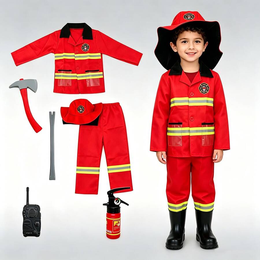 B.B.STUDY Firefighter Costume – 7-Piece Set – source gallery 7