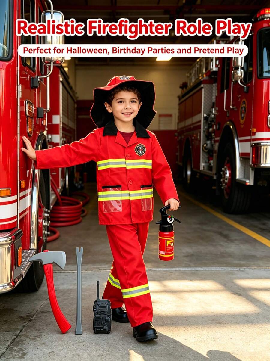 B.B.STUDY Firefighter Costume – 7-Piece Set – source gallery 4