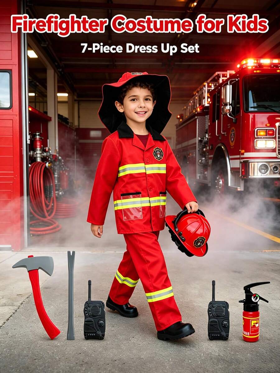 B.B.STUDY Firefighter Costume – 7-Piece Set – source gallery 3