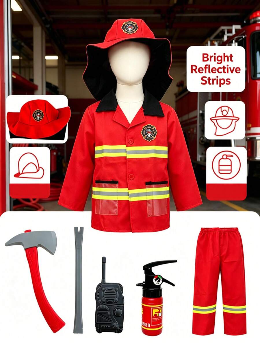 B.B.STUDY Firefighter Costume – 7-Piece Set – source gallery 1