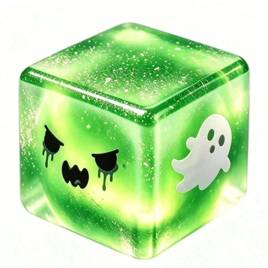 Green Halloween squishy cube