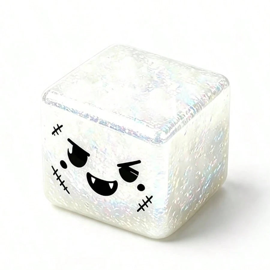 White Halloween squishy cube