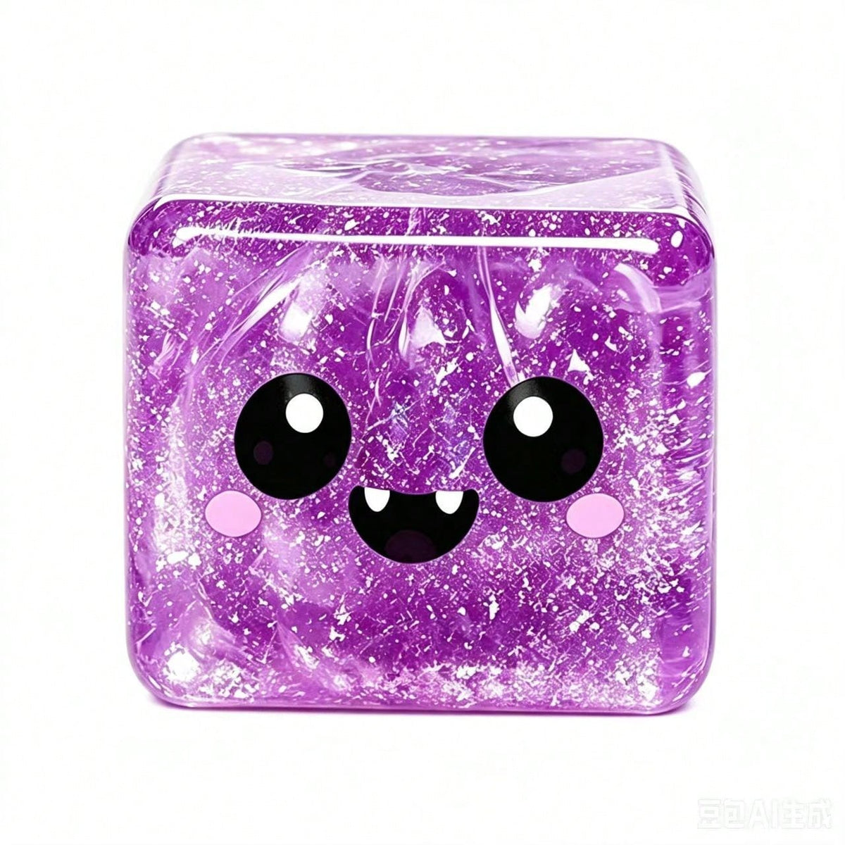 Purple Halloween squishy cube