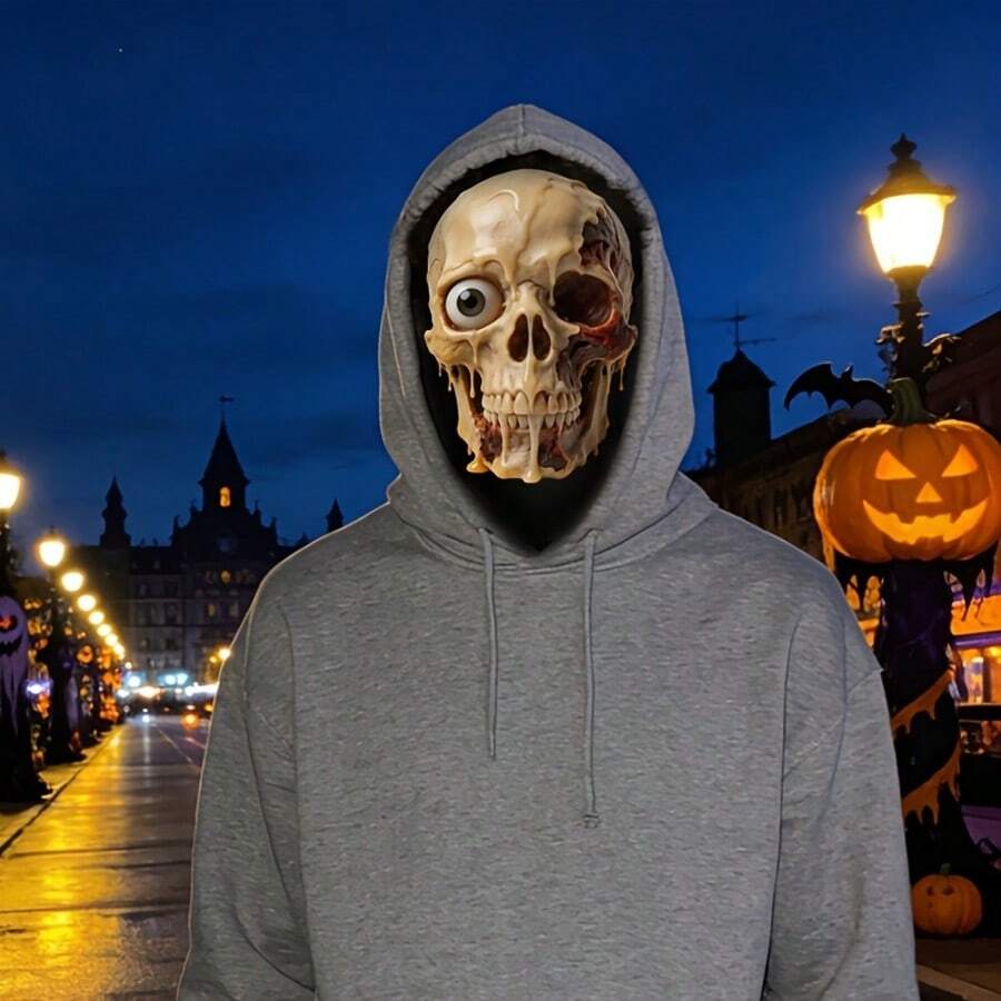 Skeleton Hood Costume Mask – Ages 13+ – source gallery 3