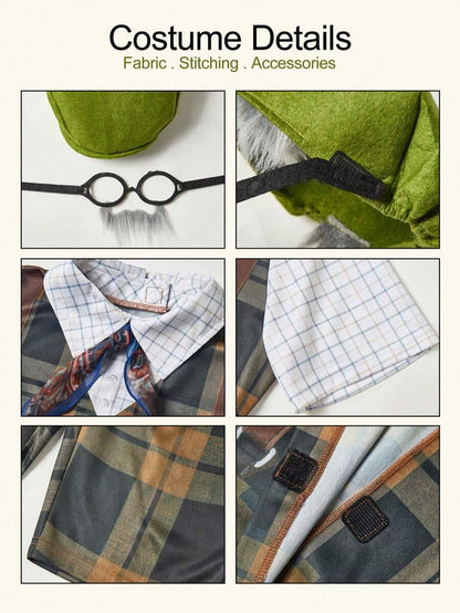 Kids Grandpa Costume Set – Plaid Outfit – source gallery 5