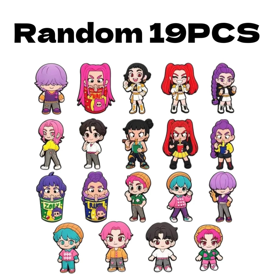 19 K-Pop Demon Hunters chibi shoe charms