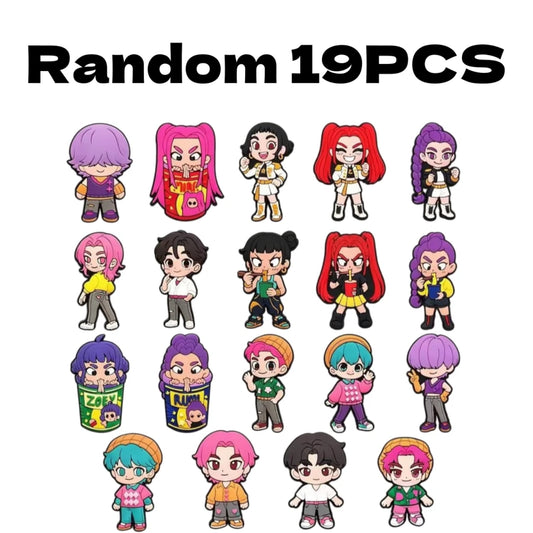 19 K-Pop Demon Hunters chibi shoe charms