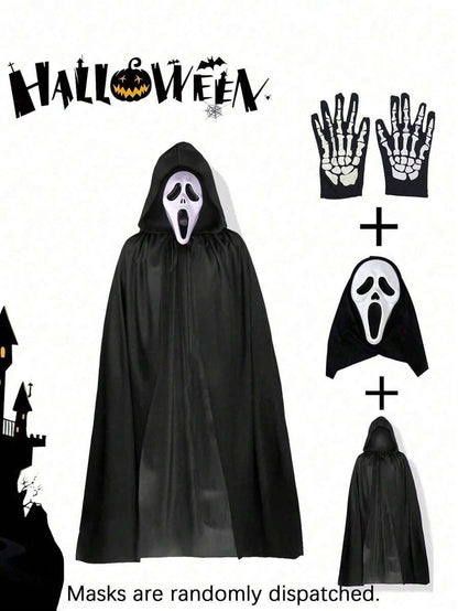 Black Ghost Costume – Cloak, Mask & Gloves – source gallery 1