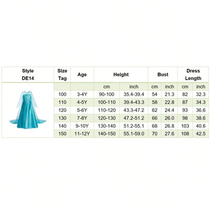 Blue Long-Sleeve Princess Costume Set – source gallery 3