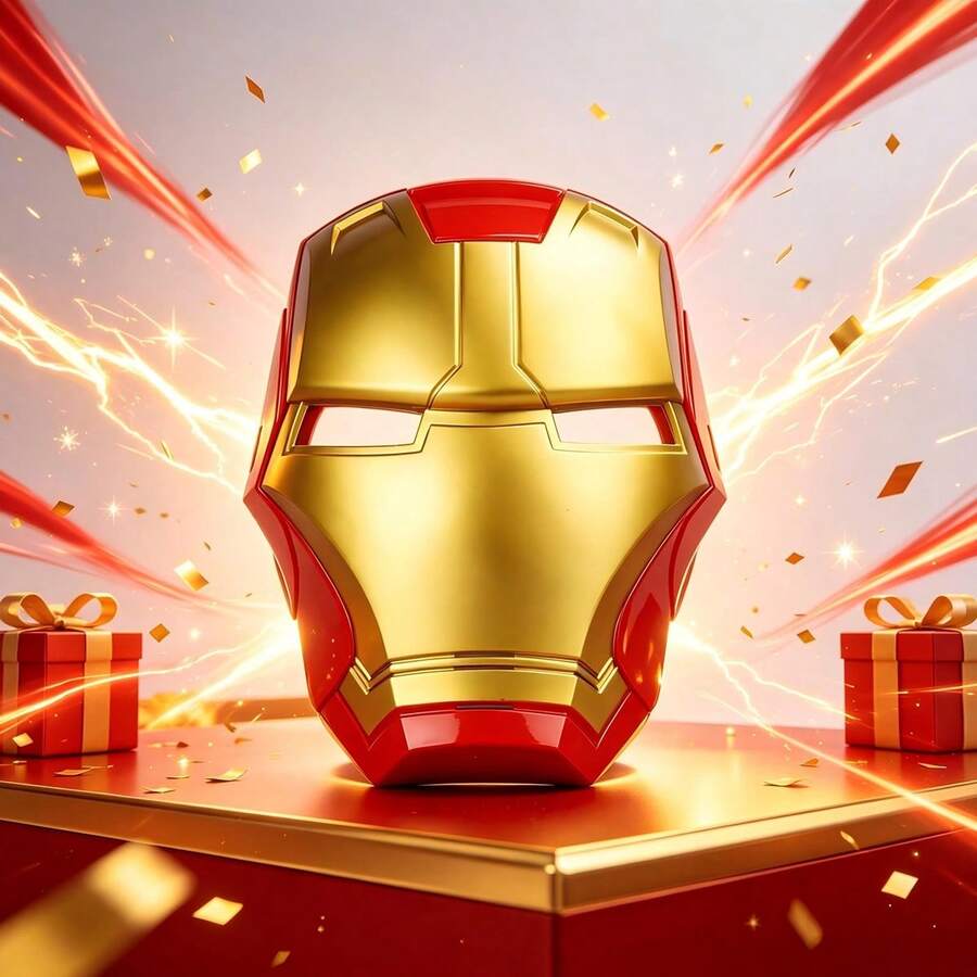 Red & Gold Superhero Costume Mask – source gallery 5