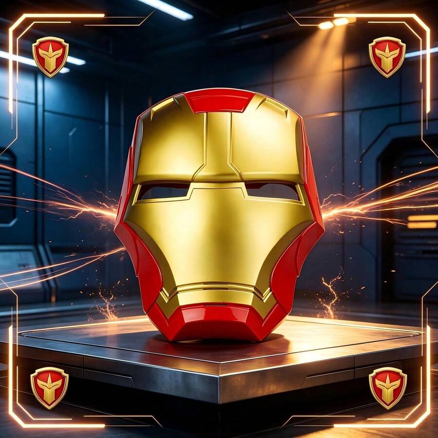 Red & Gold Superhero Costume Mask – source gallery 3