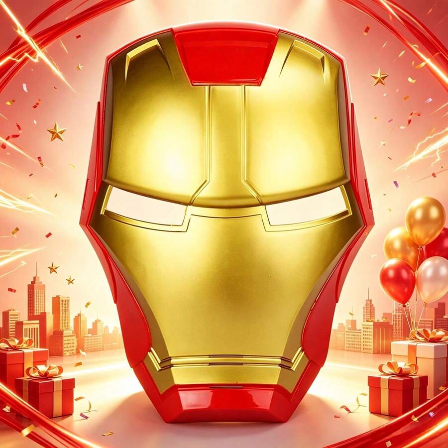 Red & Gold Superhero Costume Mask – source gallery 4