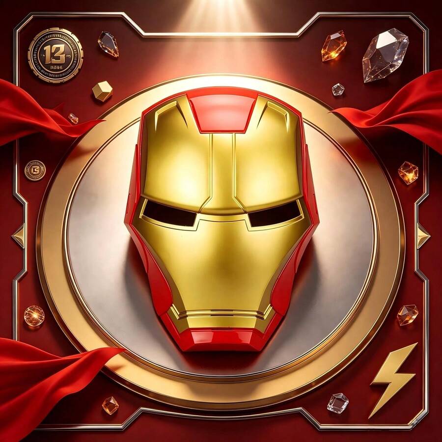 Red & Gold Superhero Costume Mask – source gallery 6