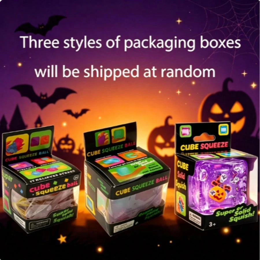 Halloween cube squishy packaging styles shipped at random