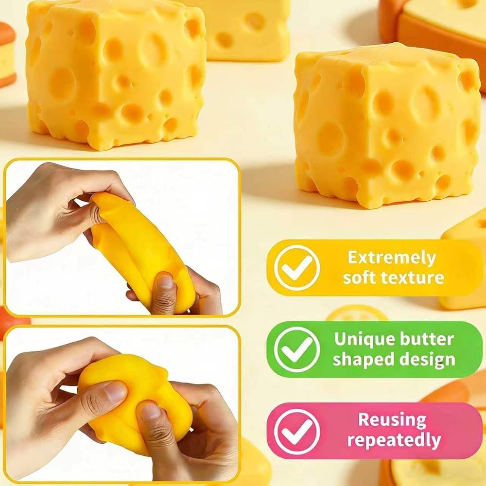 Mini Cheese Cube Squishy – product image 3