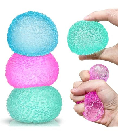 New Needohe High Density Solid Texture Grass Ball,Marble Texture Ice Cubes Mochi Stress Relief Random Color