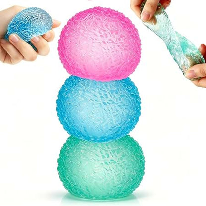 New Needohe High Density Solid Texture Grass Ball,Marble Texture Ice Cubes Mochi Stress Relief Random Color