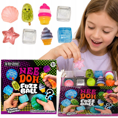 NeeDoh Fuzz Ball Mini Collectible – Sensory Squishy Surprise