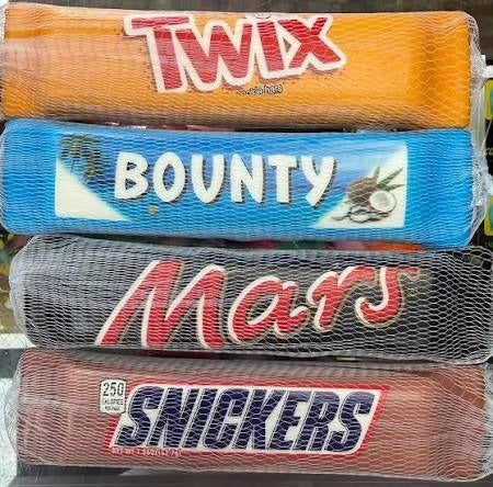 Chocolate Bar Squishy Toy 20cm – Mars, Snickers, Bounty & Twix – product image 1