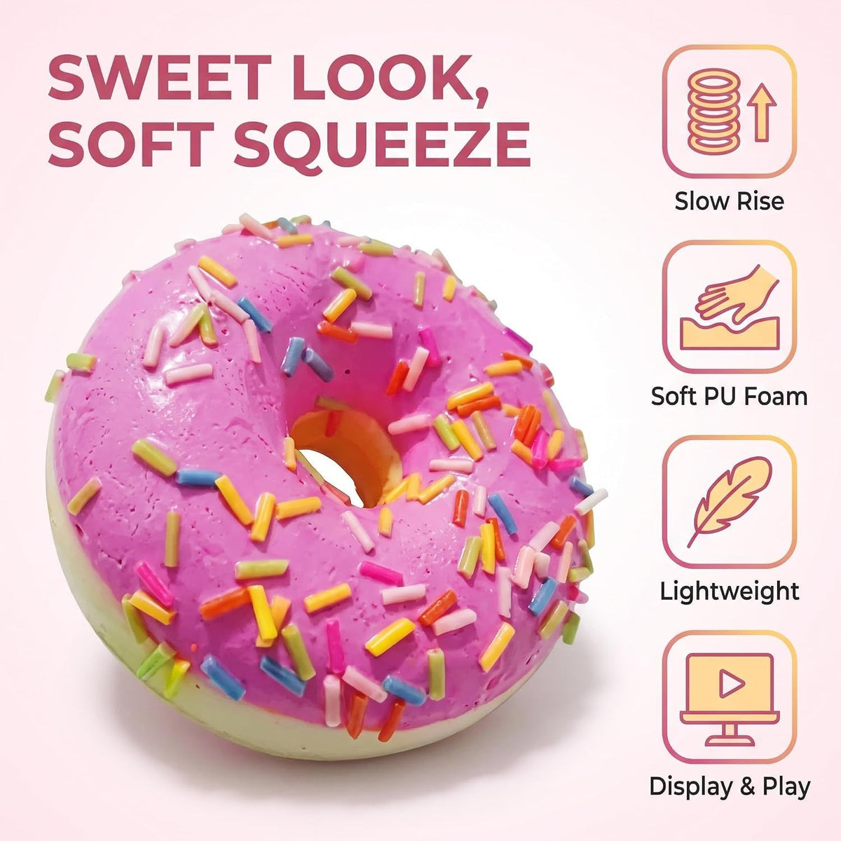 Fake Donut Squishy Slow Rebound Cake Food Toy