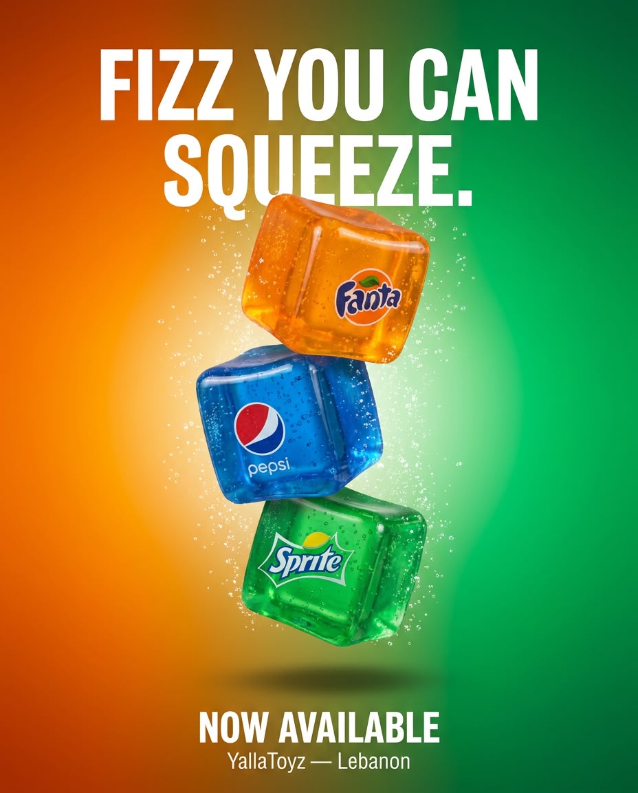 Pepsi + Fanta + Sprite NeeDoh Nice Cube – Hard Squishy – product image 2
