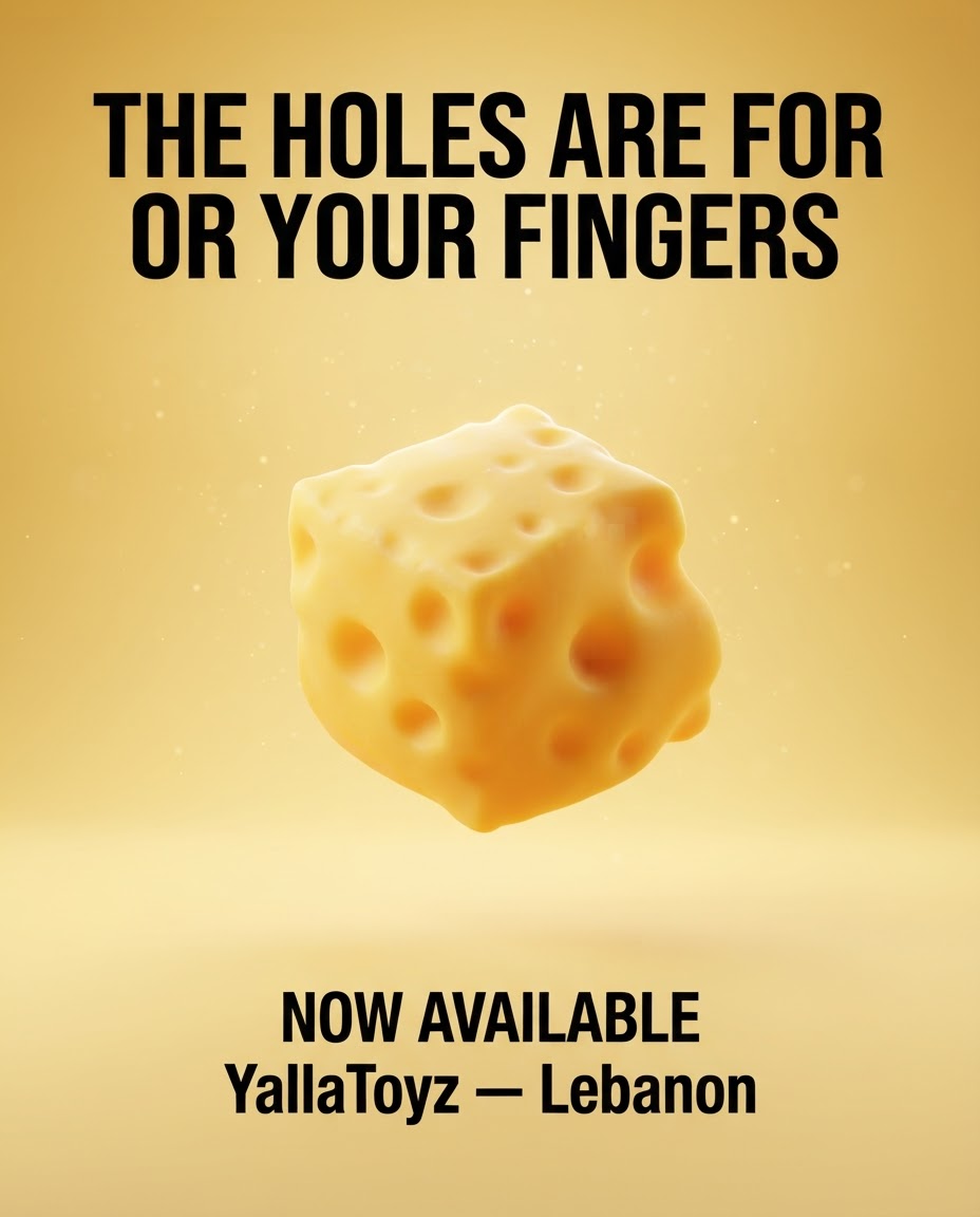 Yellow cheese block squishy promotional image