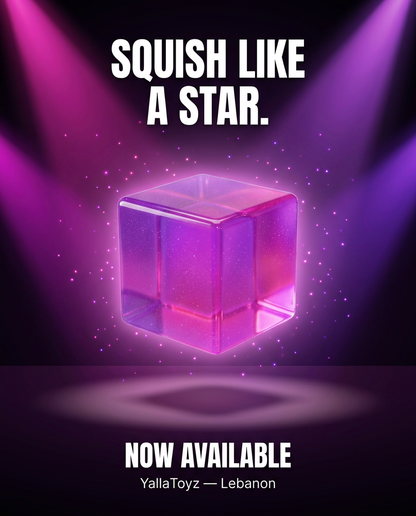 Purple transparent cube squishy