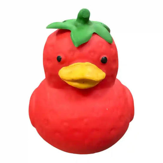 Strawberry  Duck Squishy Toy – Soft Slow-Rising Stress Relief Fidget