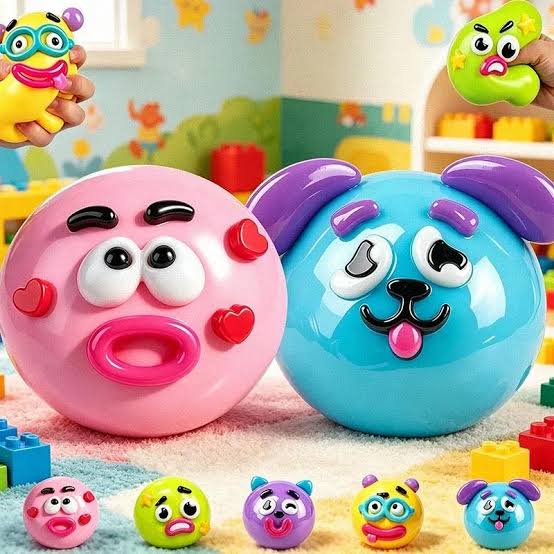 Funny Dog Face Squeeze Toy – 1 Piece Random Shape