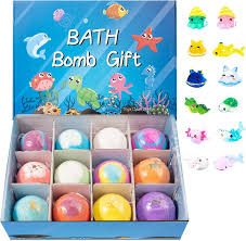 Bubble Bath Bombs with Toy – Multi-Fragrance Set | 100g Each | Pack of 12