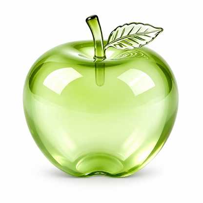 Jelly Apple Squishy — Green; isolated product on a plain background