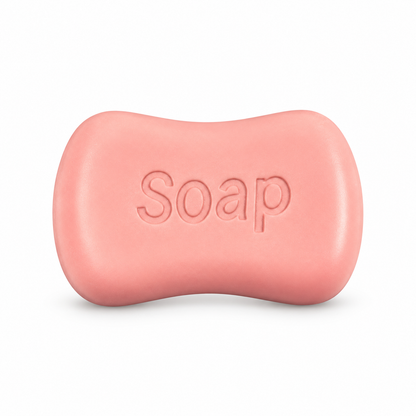Soap Bar Squishy — Pink; isolated product on a plain background