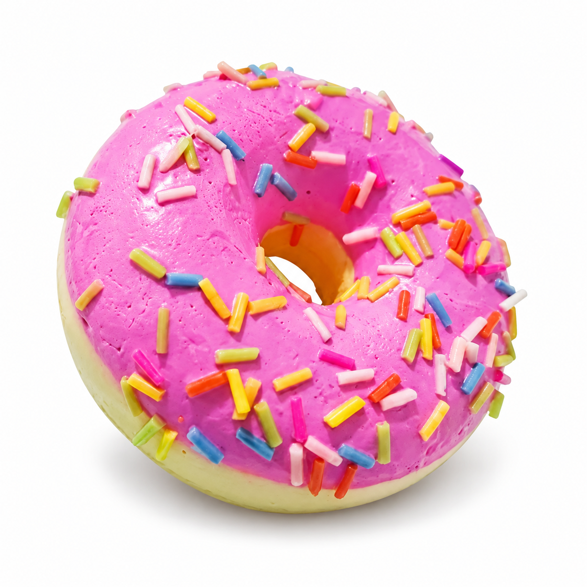 Fake Donut Squishy Slow Rebound Cake Food Toy; isolated product on a white background