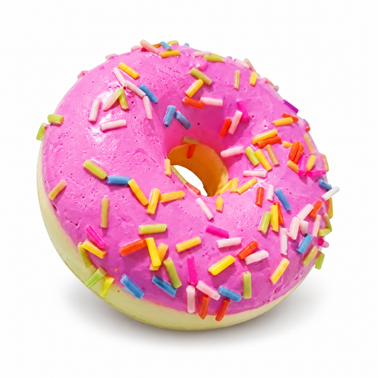 Fake Donut Squishy Slow Rebound Cake Food Toy; isolated product on a white background