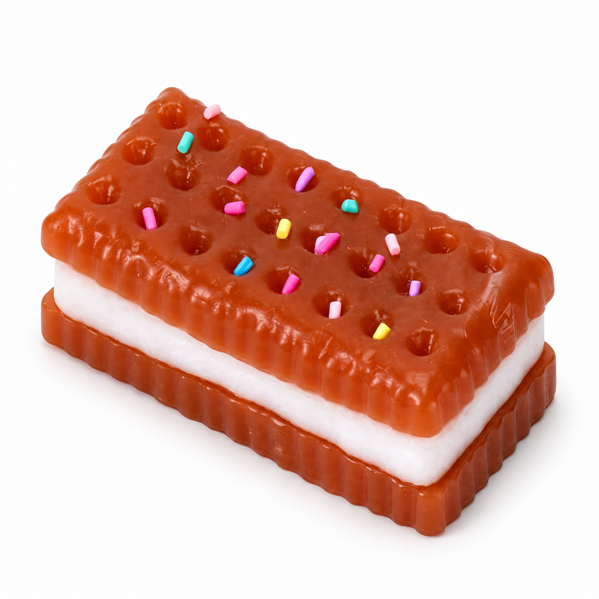 Cookie Shape Silicone Squishy Toys-Needoh; isolated product on a white background