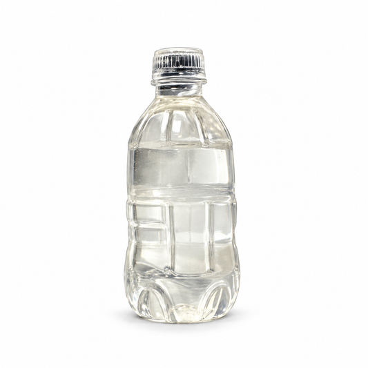 Transparent Water Bottle Squishy; isolated product on a plain background