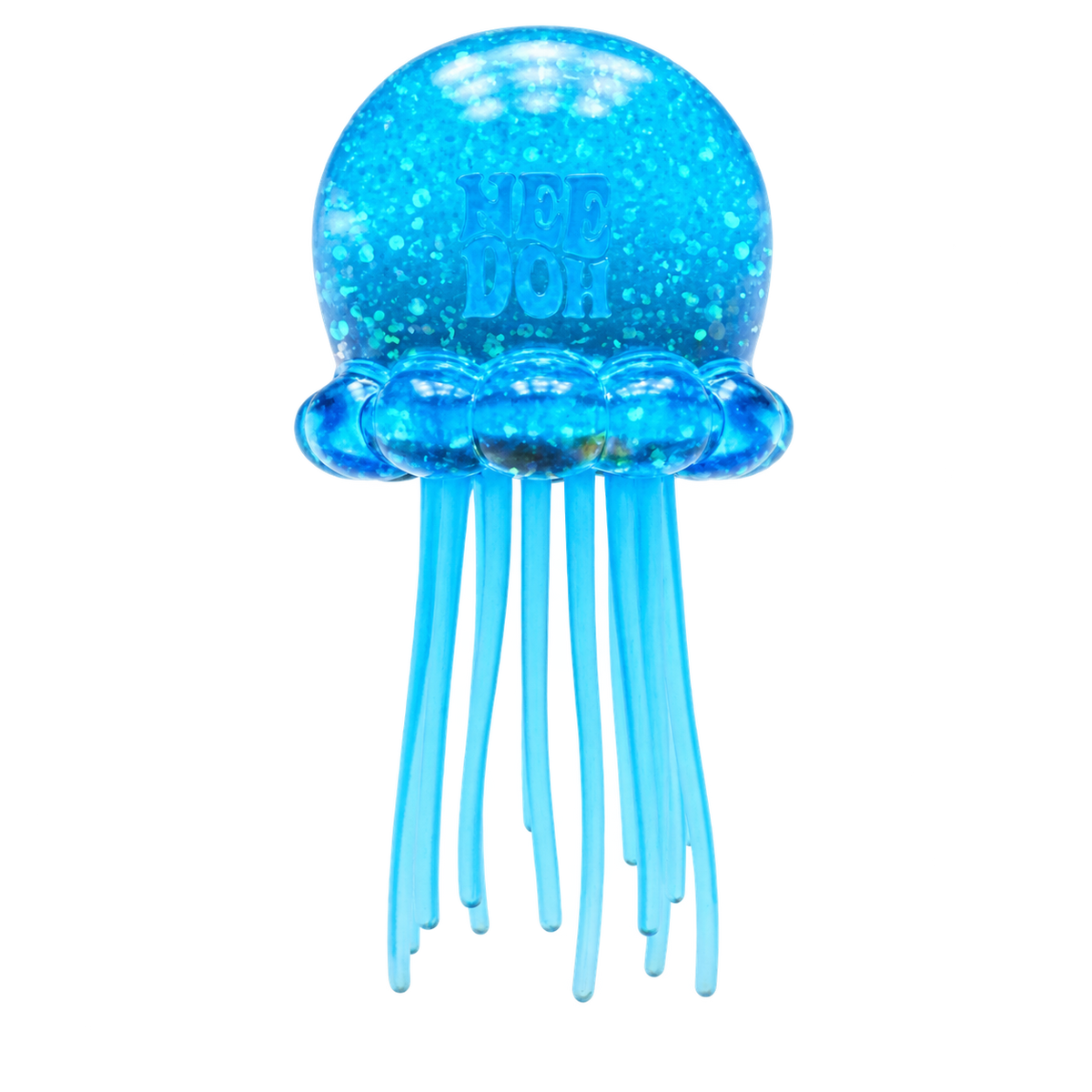 NeeDoh Jelly Squish — Blue; isolated product on a plain background