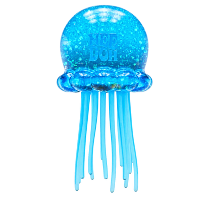 NeeDoh Jelly Squish — Blue; isolated product on a plain background