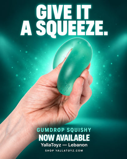 green textured gumdrop sensory squishy